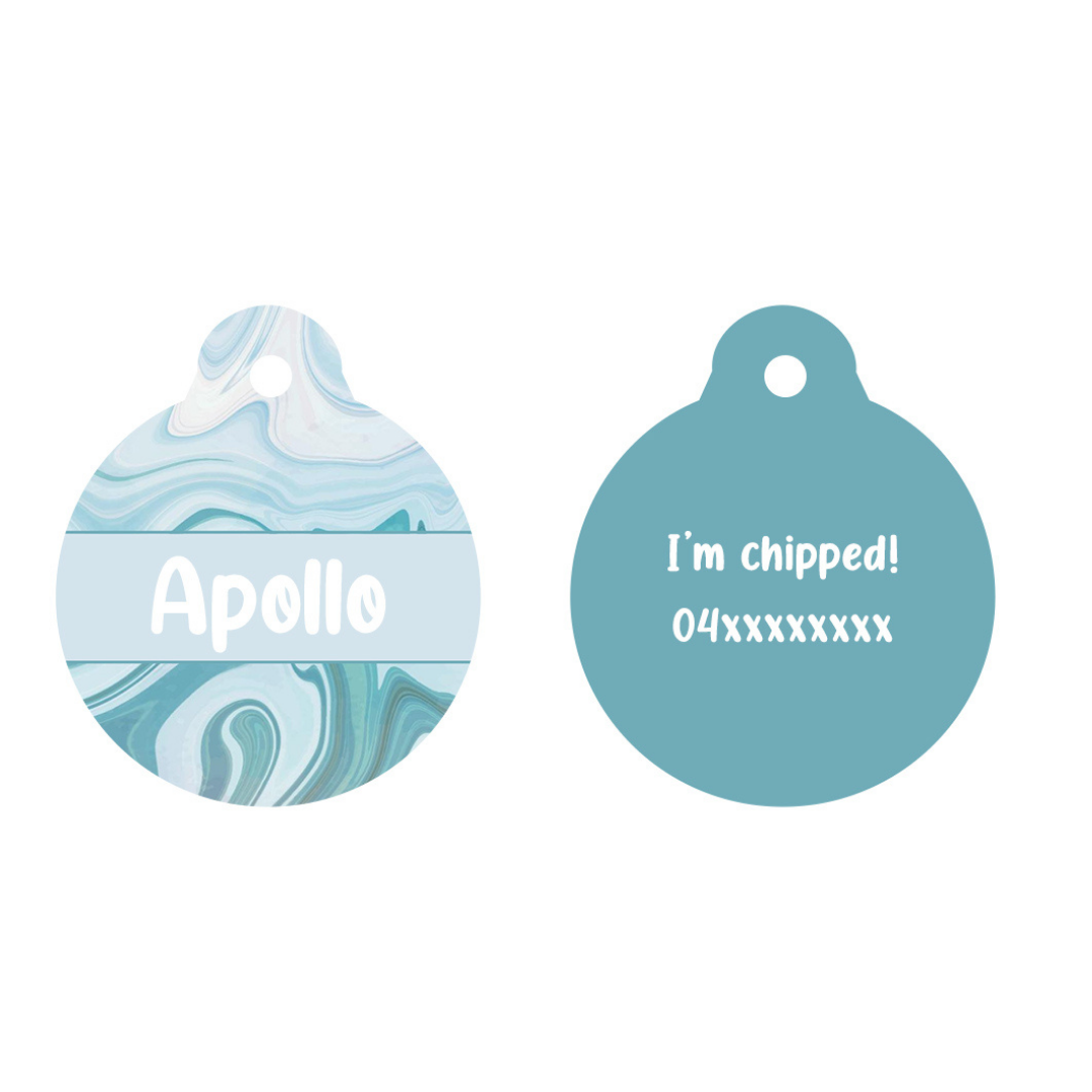 Ocean Marble - Pet Tag