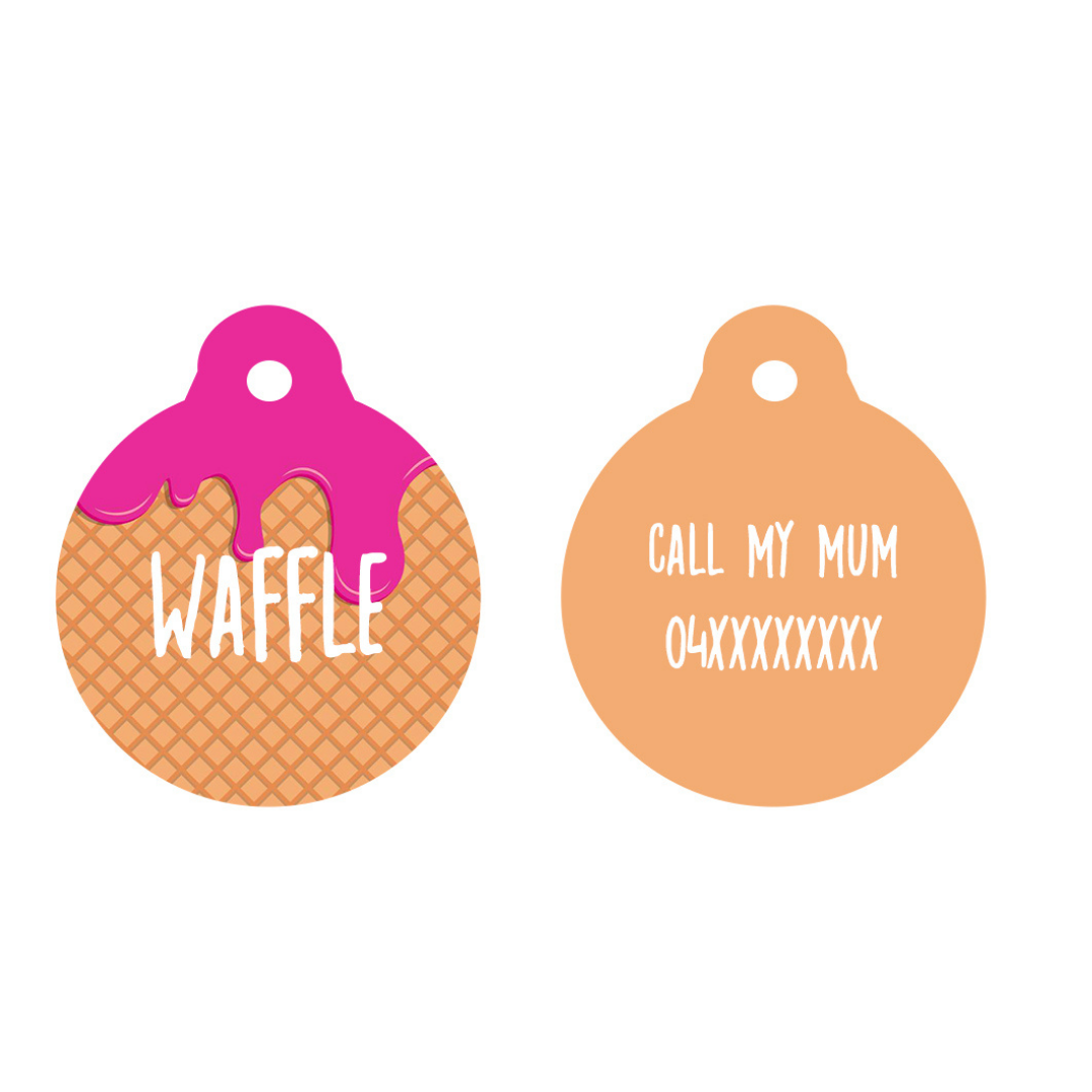 You're Waffle-y Cute! - Pet Tag